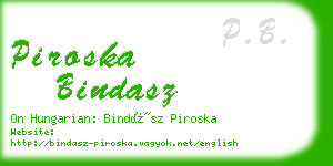 piroska bindasz business card